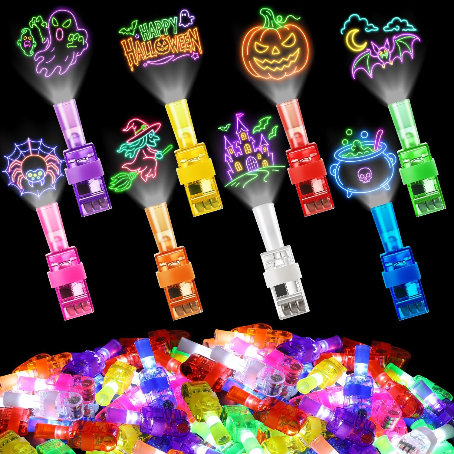 Glow In The Dark Party Glasses - 4/40PCS Luzes LED para Dedos de