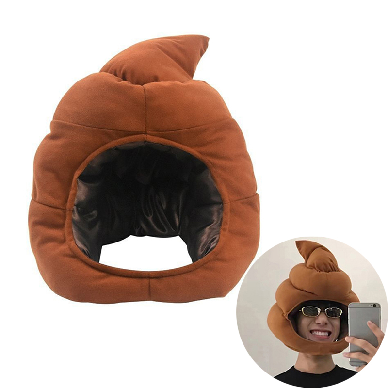 Fake Poop Gag Gift - Bonito Merda Forma Chapéu De Pelúcia,
