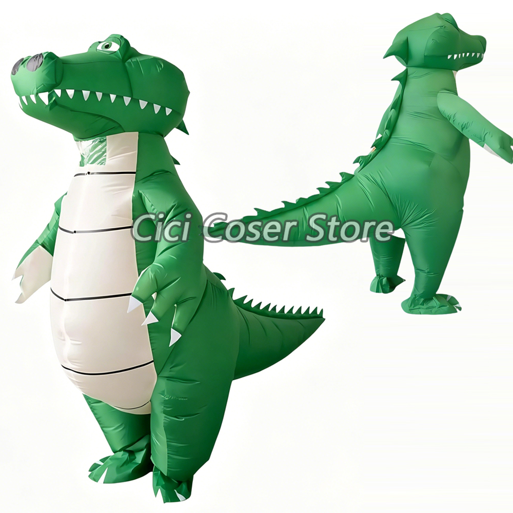 Inflatable Dinosaur Costume Adult - Fantasia Inflável de Crocodilo Dinossauro para