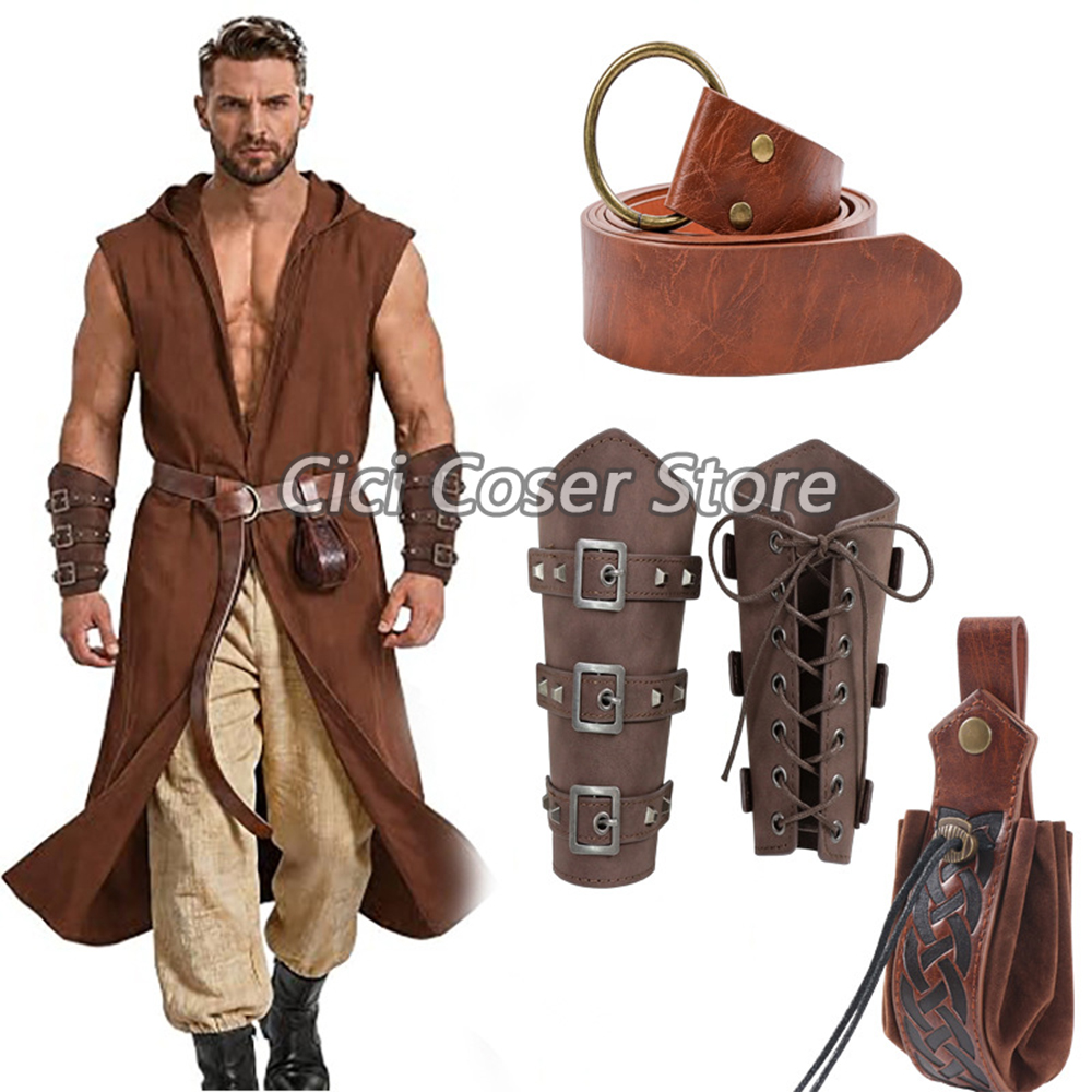 Costumes - Conjunto de cinto, braçadeiras e bolsa