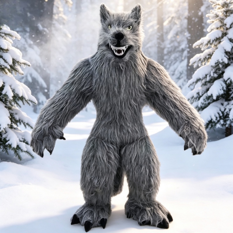 Costumes - Fantasia de Mascote Lobo Cinza Inflável