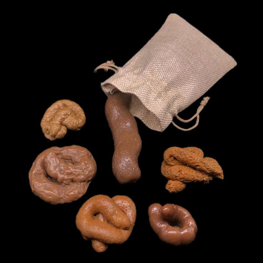 Fake Poop Gag Gift - 6 Peças de Brinquedo Engraçado e