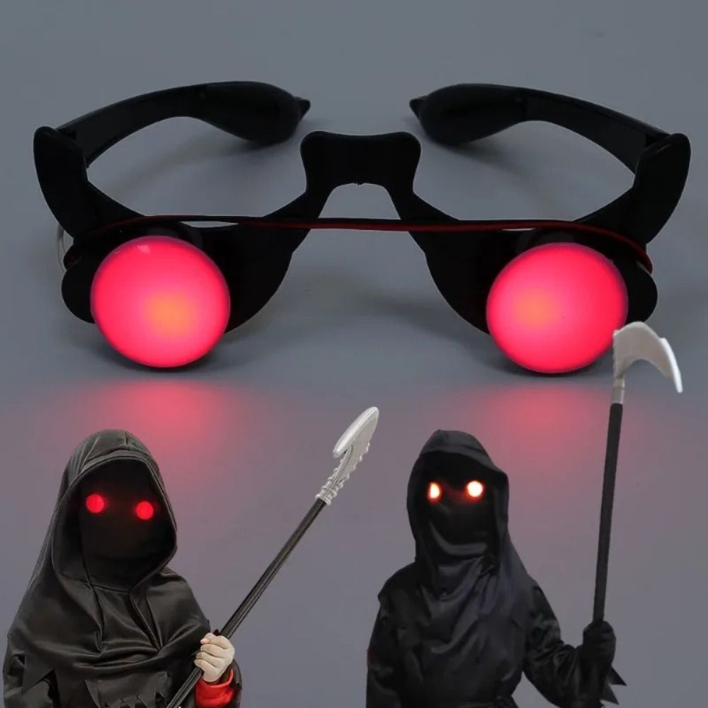 Glow In The Dark Party Glasses - Óculos LED ABS com Olhos Vermelhos,