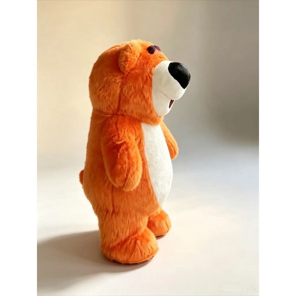 Fato de mascote de urso laranj - Costumes avaliação e preço