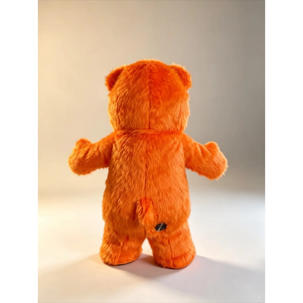 Fato de mascote de urso laranj - Costumes avaliação e preço