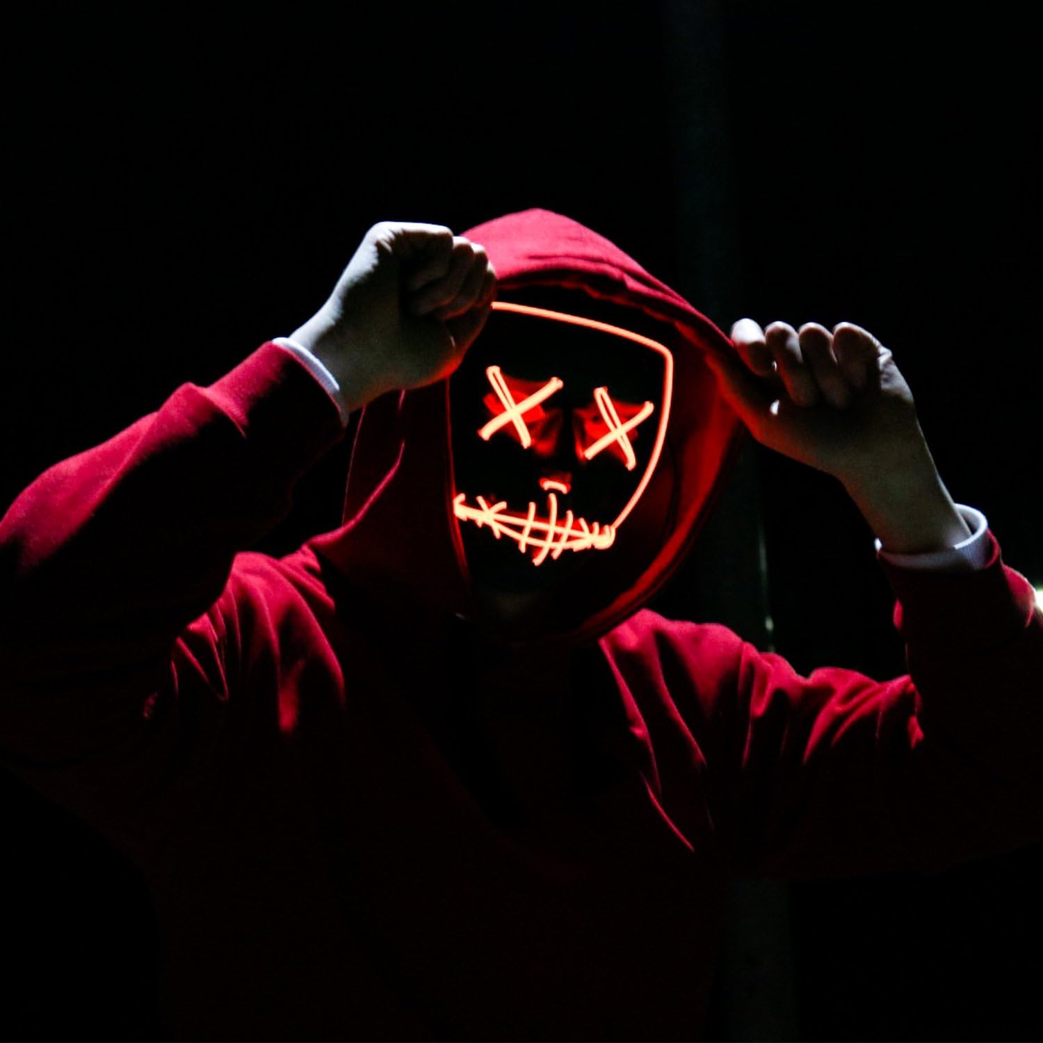 Bar sem fio festival de música - Led Purge Mask Halloween avaliação e preço